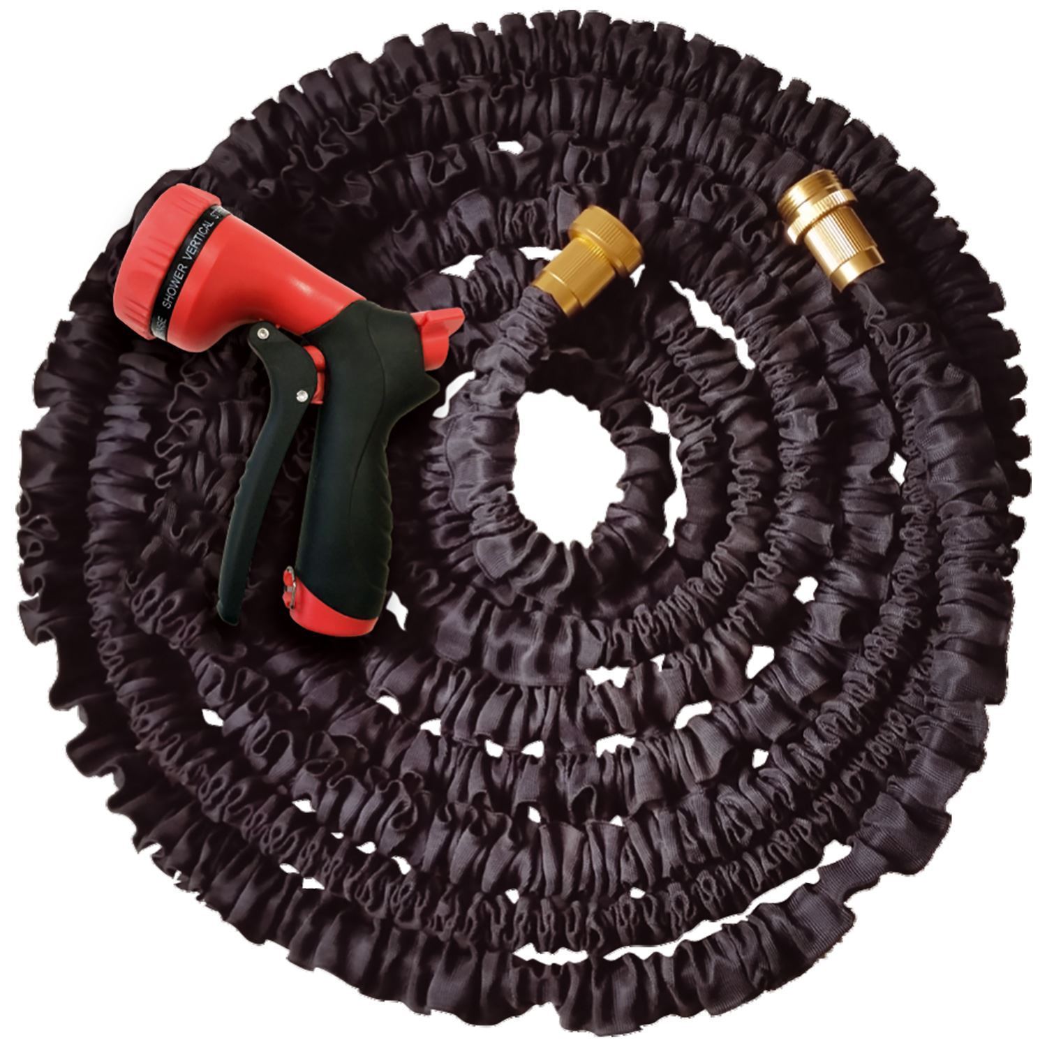 EXPANDING GARDEN HOSE PIPE EXPANDABLE ALUMINIUM HEAVY DUTY GUN 100FT
