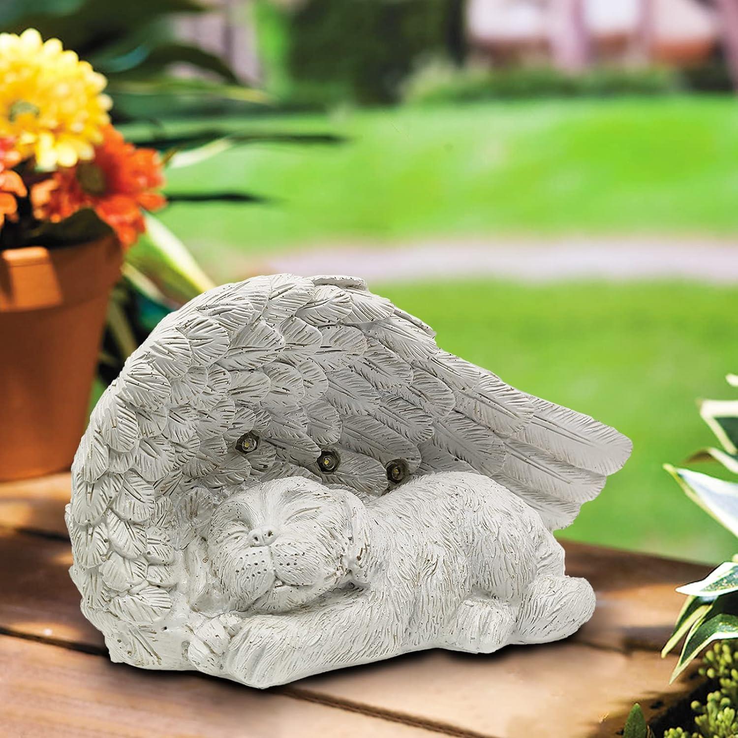 Solar LED Light Up Pet Animal Grave Memorial Marker Outdoor Remembrance Cat/Dog - Picture 12 of 13
