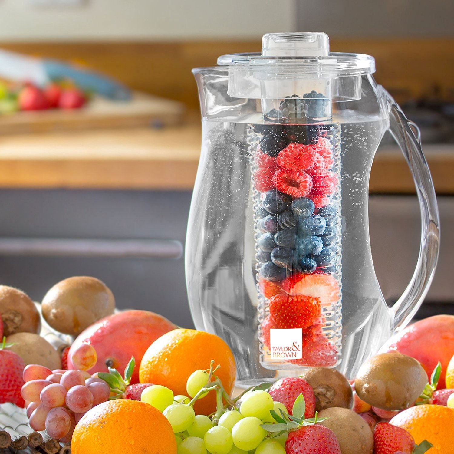 Fruit Infusion Pitcher Water Jug 2.0L With Ice Core & Flavour Infuser