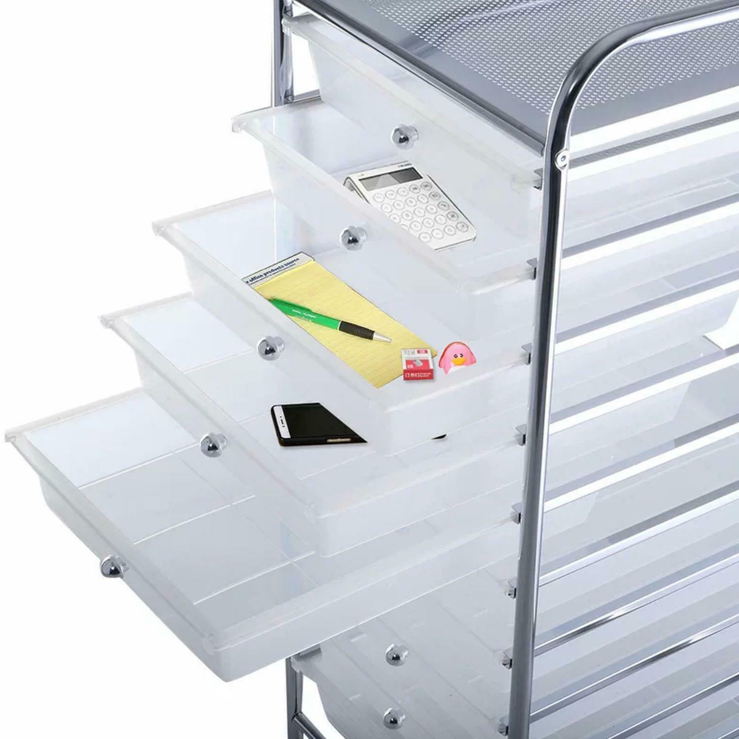 10-15 Drawer Make Up Mobile Home Office Beauty Salon Portable Storage Trolley - Picture 19 of 22