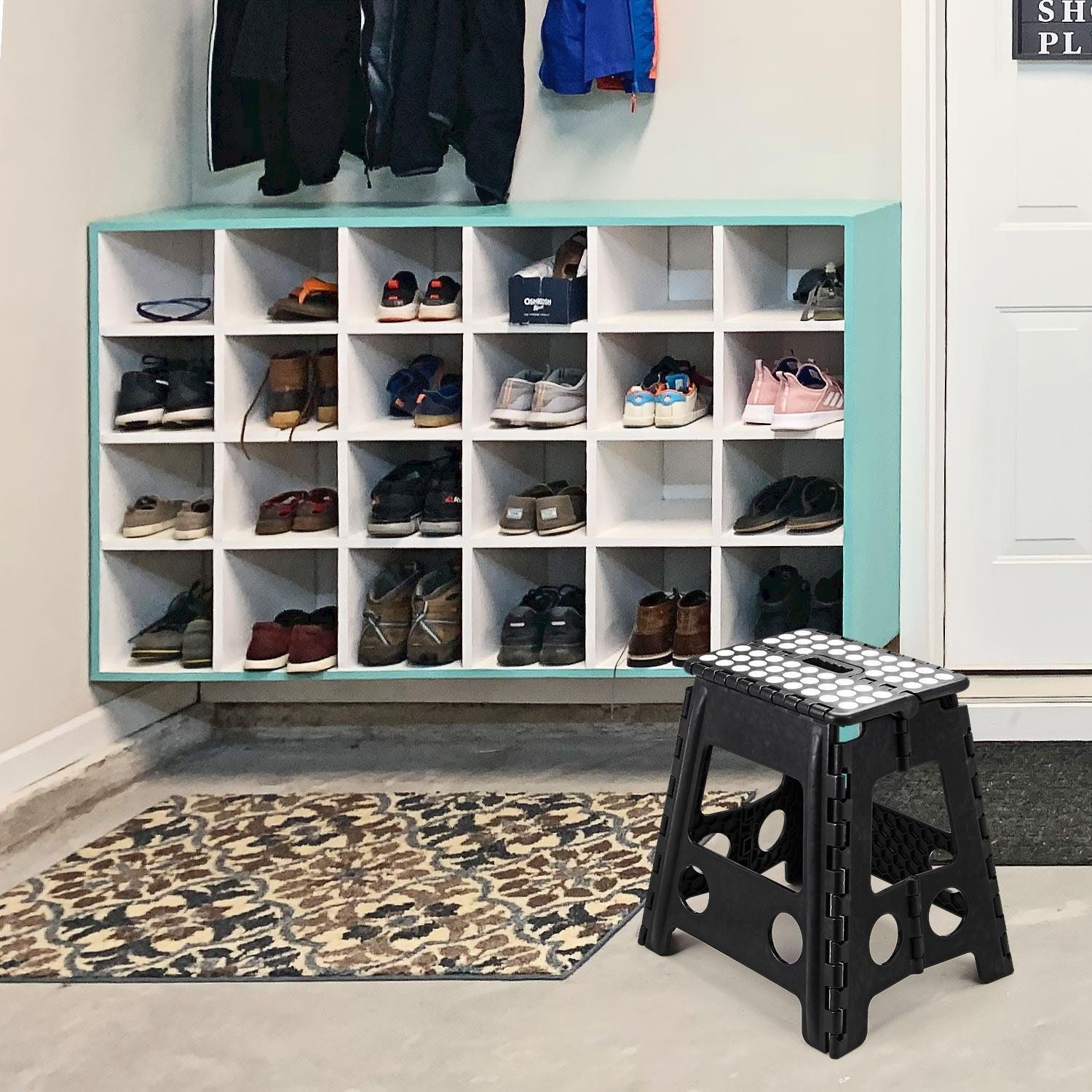 Folding Step Stool Plastic Foldable Multi Purpose Dual Step Stool Small Large - Picture 13 of 50