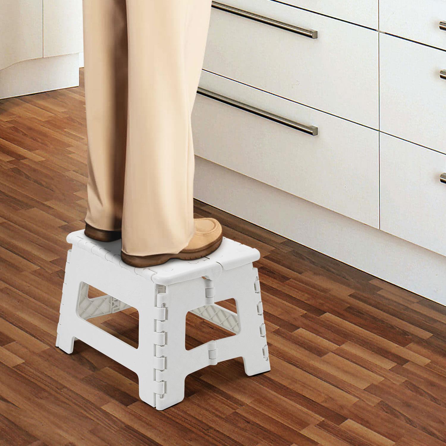 Folding Step Stool Plastic Foldable Multi Purpose Dual Step Stool Small Large - Picture 47 of 50
