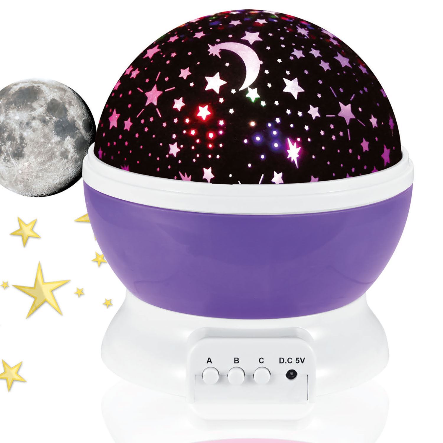 LED Star Projector Baby Night Light Nursery Children Room Lighting Lamp