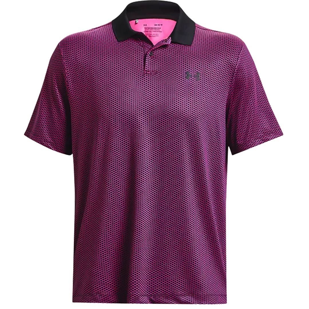 UNDER ARMOUR UA MENS PRINTED 3.0 PERFORMANCE STRETCH GOLF POLO SHIRT - Picture 2 of 7