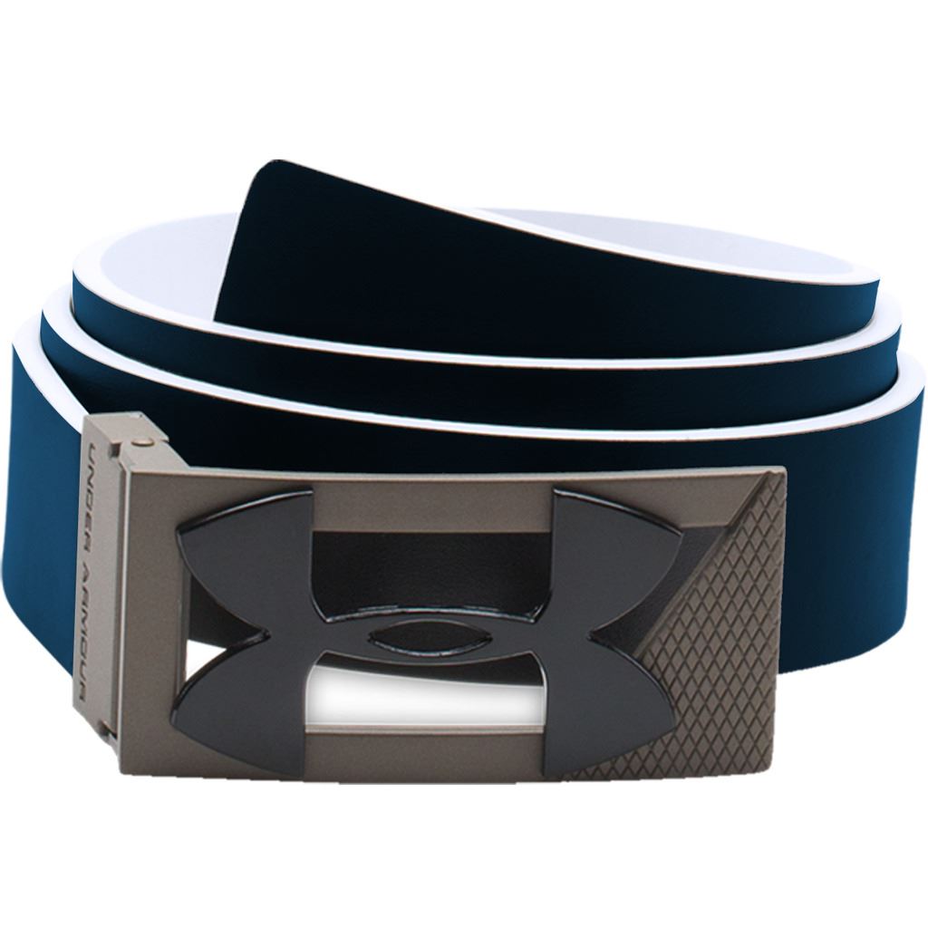 UNDER ARMOUR MENS CORE PU LEATHER TWO TONE BUCKLE GOLF BELT