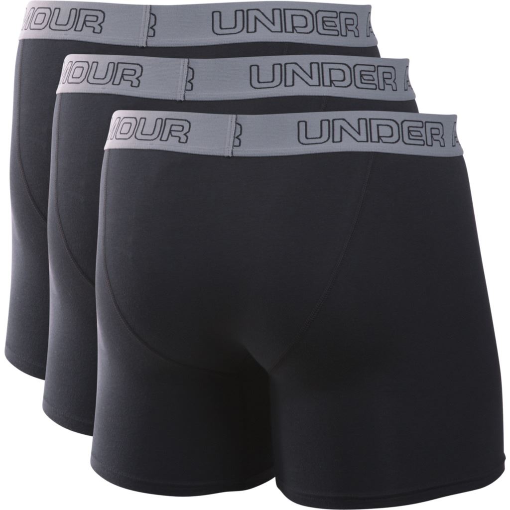 "PACK OF 3" Under Armour Charged Cotton 6" Stretch Boxer Jock Underwear