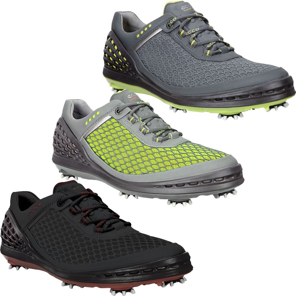 ECCO Golf Cage Evo Spikes Waterproof Hydromax Leather Mens Golf Shoes eBay