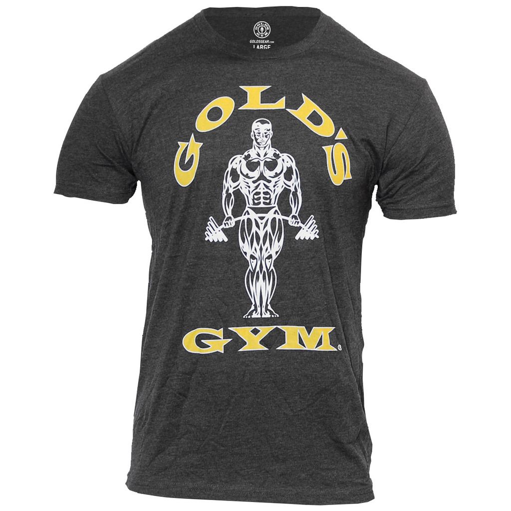 2018 Gold's Gym Muscle Joe Fitness Short Sleeve TShirt Mens Training