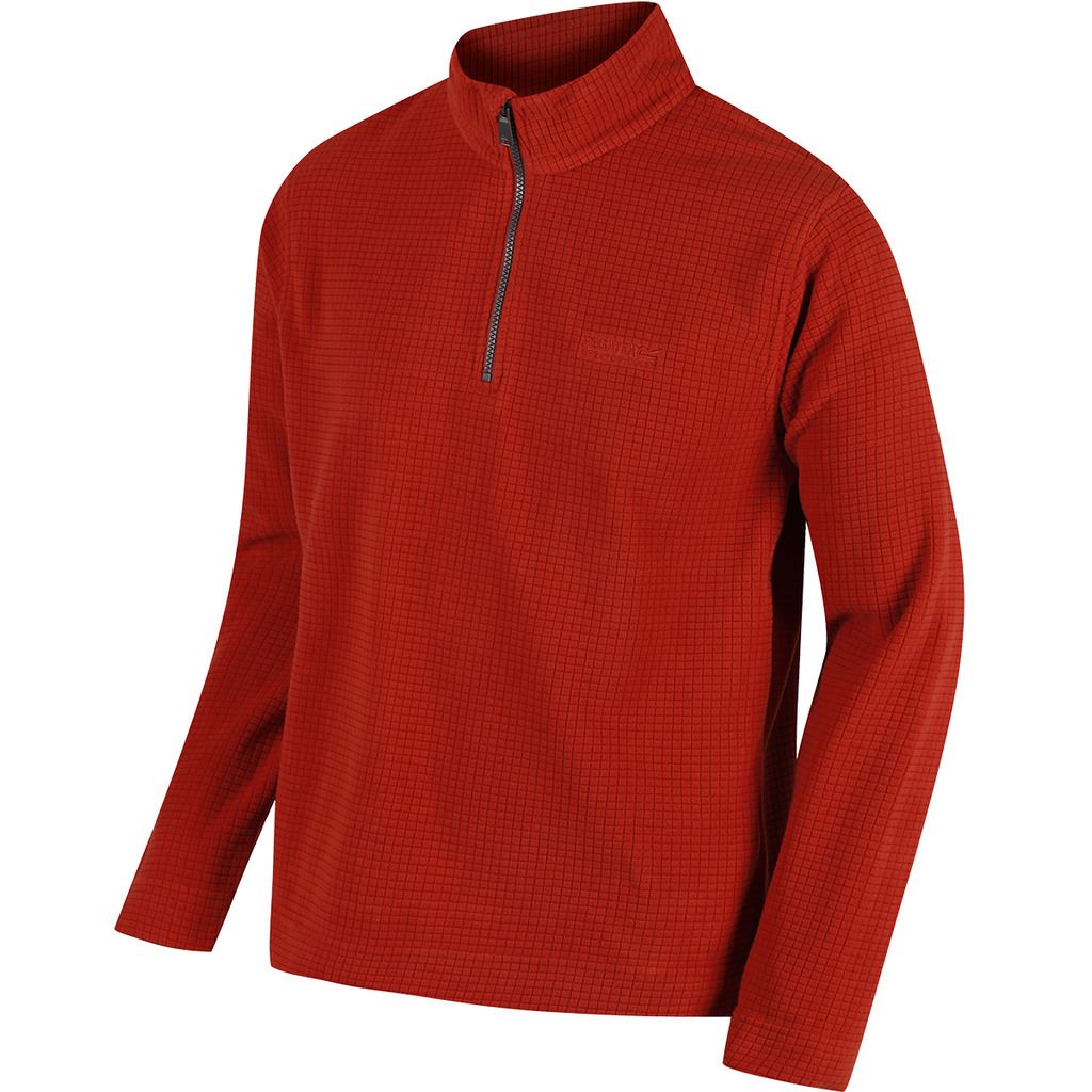Regatta Mens Elgon III Quarter Zip Fleece Burnt Tikka S