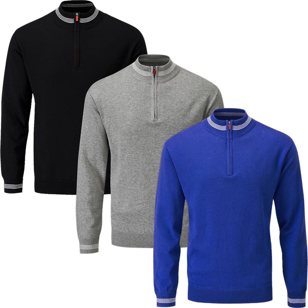 Stuburt Thermal Windproof Sweater 1/4 Zip Mens Golf PulloverFully