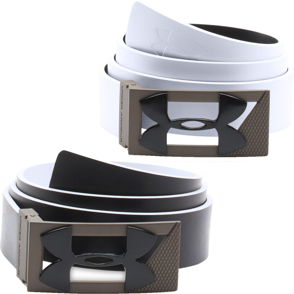 UNDER ARMOUR MENS CORE PU LEATHER TWO TONE BUCKLE GOLF BELT