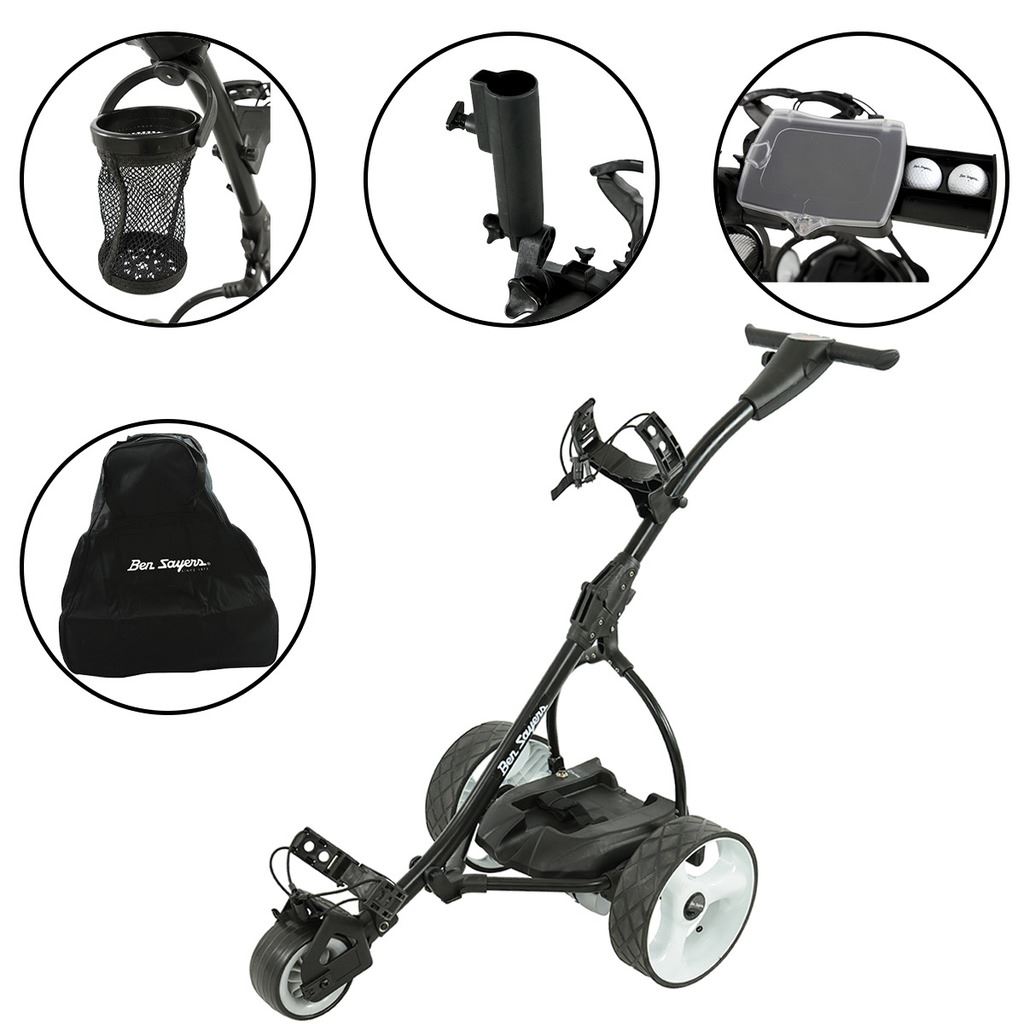 BEN SAYERS 2019 36 HOLES ELECTRIC TROLLEY GOLF CART+ FREE ACCESSORIES WORTH £150 eBay BEN SAYERS 2019 36 HOLES ELECTRIC TROLLEY GOLF CART+ FREE ACCESSORIES WORTH £150 eBay