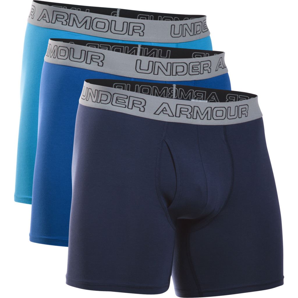 "PACK OF 3" Under Armour Charged Cotton 6" Stretch Boxer Jock Underwear