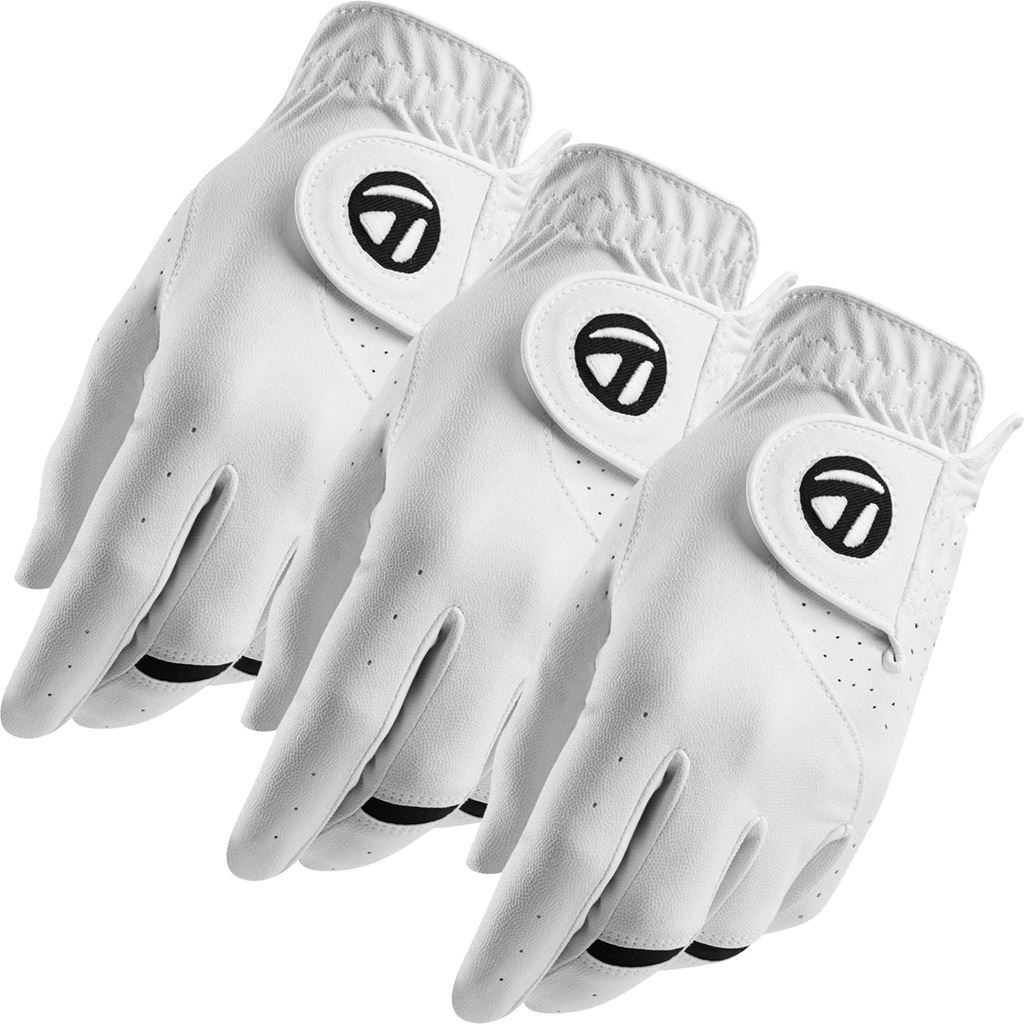 TaylorMade 2017 AllWeather Leather Palm Mens Golf Gloves Pack of 3