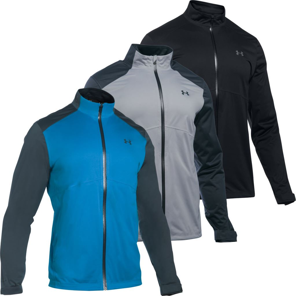 UNDER ARMOUR MENS STORM 3 FULL ZIP WATERPROOF PERFORMANCE GOLF RAIN