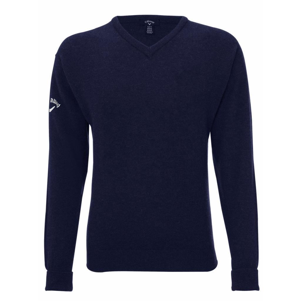 *30 OFF* Callaway Golf VNeck Lambwool Sweater Tour Logo Sleeve Mens