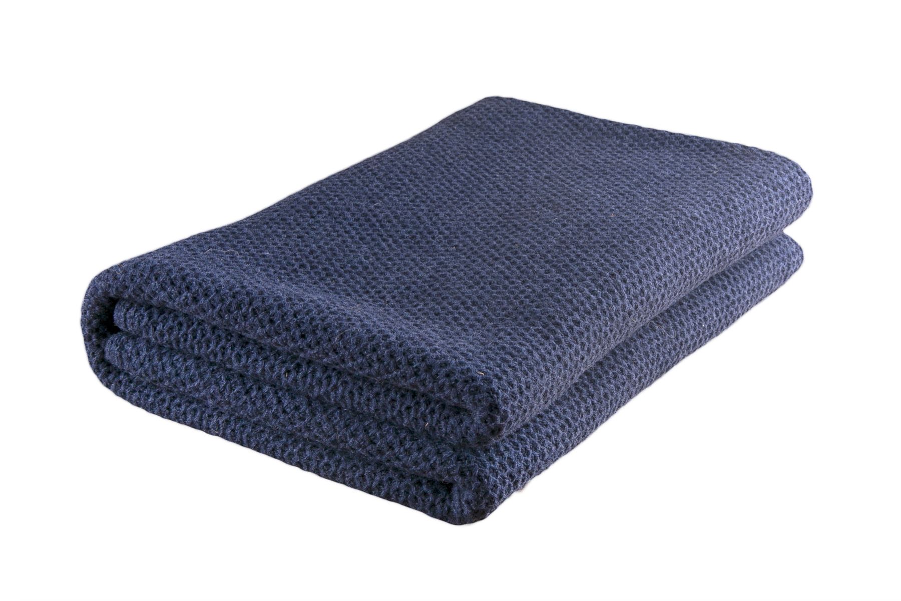 Natural Style 100 Merino Wool 45" x 65" Throw Blanket [InkLight Blue