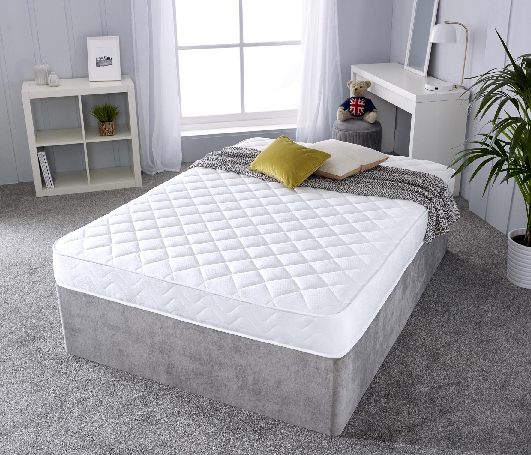 The Warsaw Quilted Spring Mattress Shorty, 2ft6, 3ft, 4ft 3/4, 4ft6, 5ft Sizes eBay