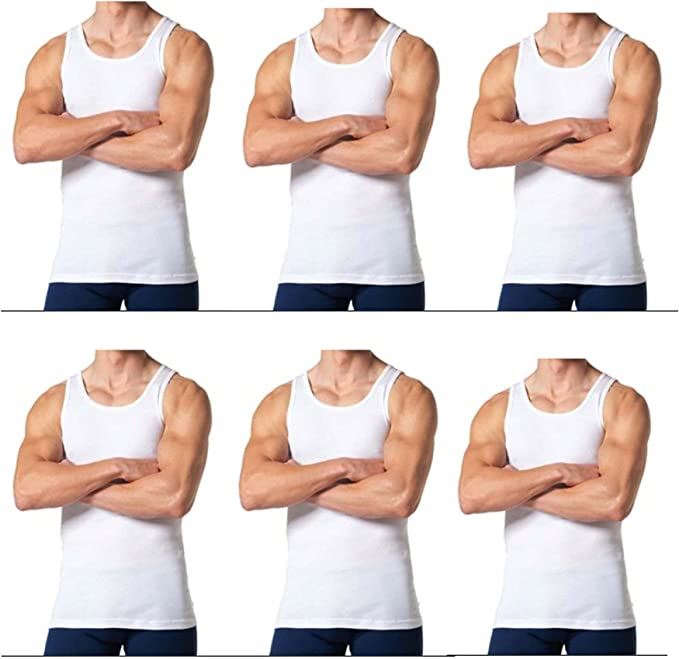 Mens Sleeveless Vests Undershirts Ultra Soft Cotton Tank Top Quick Drying Vest - Picture 9 of 10