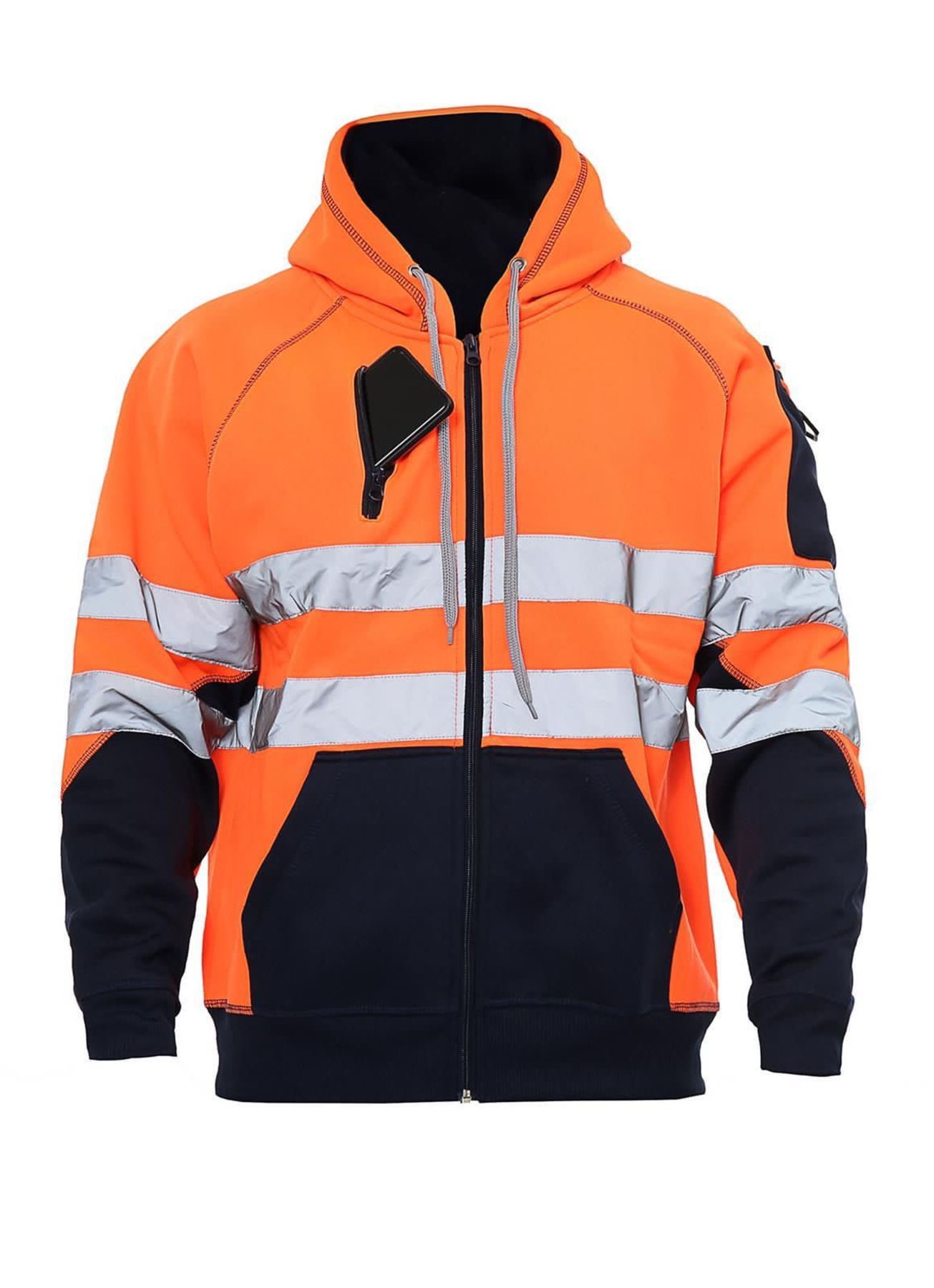 Hi Vis Hoodie High Visibility Zip Work Hoodies For Men Hi Viz