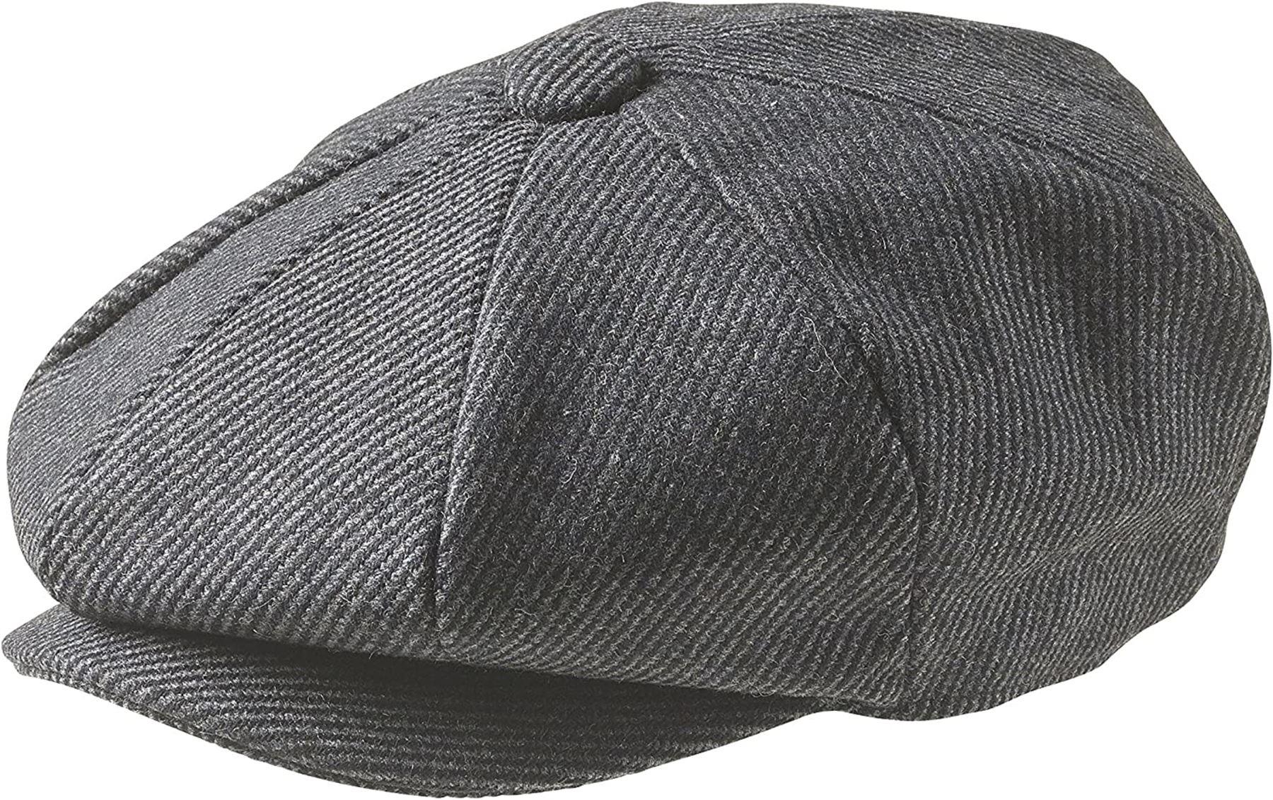 Herren Zeitungsjungen Cap Peaky Flatcap Fischgrät Tweed Wolle 8 Panel Baker Boy Cap - Bild 14 von 19
