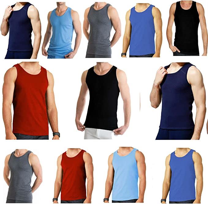 Mens Sleeveless Vests Undershirts Ultra Soft Cotton Tank Top Quick Drying Vest - Picture 7 of 10