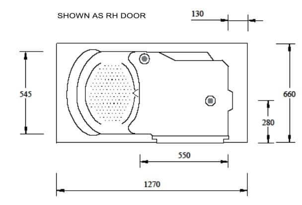 Athena 1275 Easy Access Walk-In Bath-Left Hand - image 12