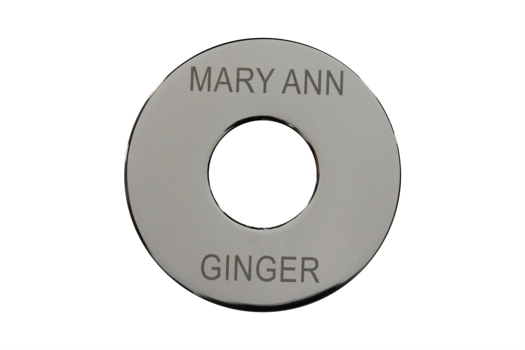 Custom Laser Etched Metal Toggle Switch Plate Ring for Gibson Les Paul Guitars - Picture 7 of 7