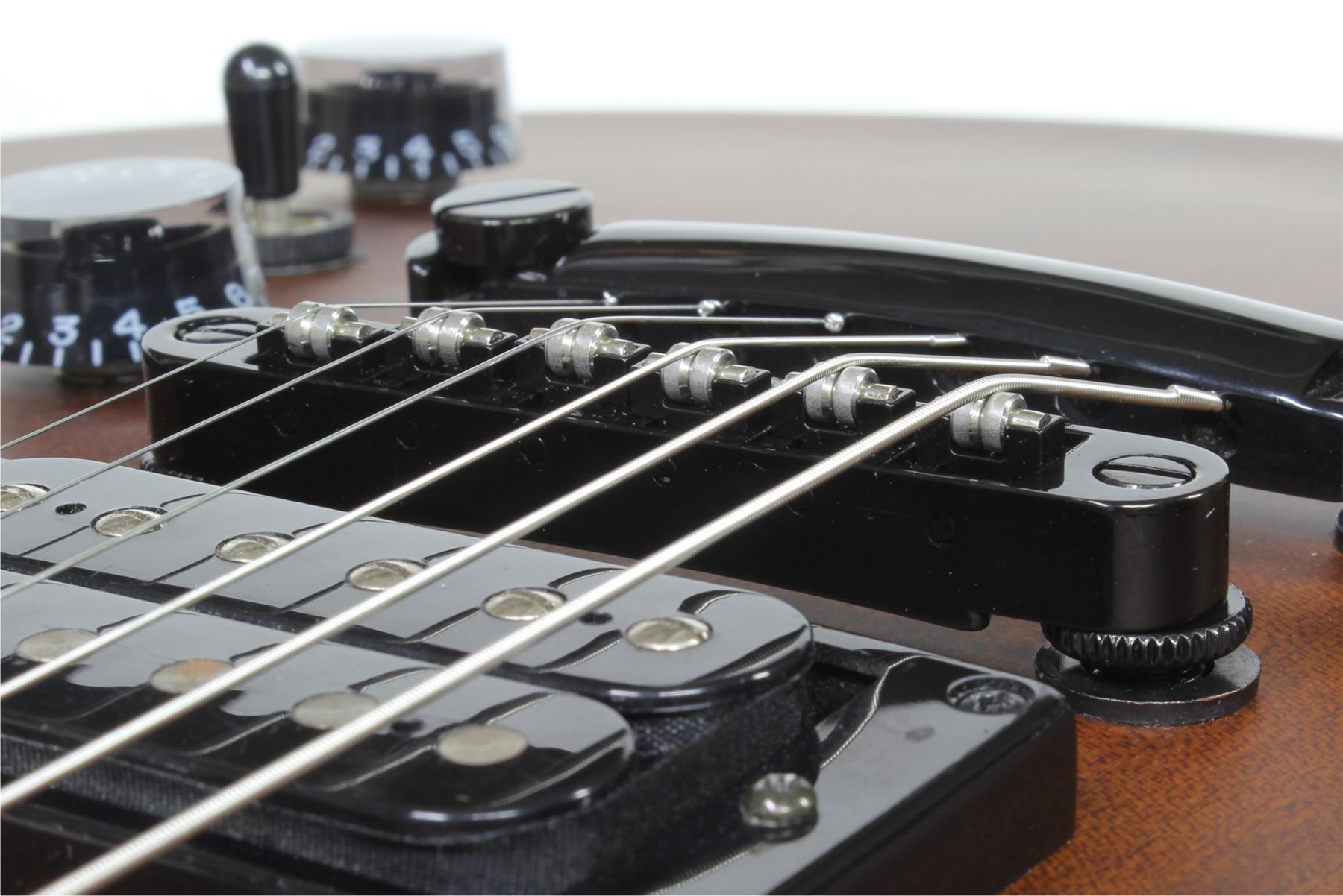 6 Saiter E Gitarren Part Roller Bridge für LP Gitarre schwarz