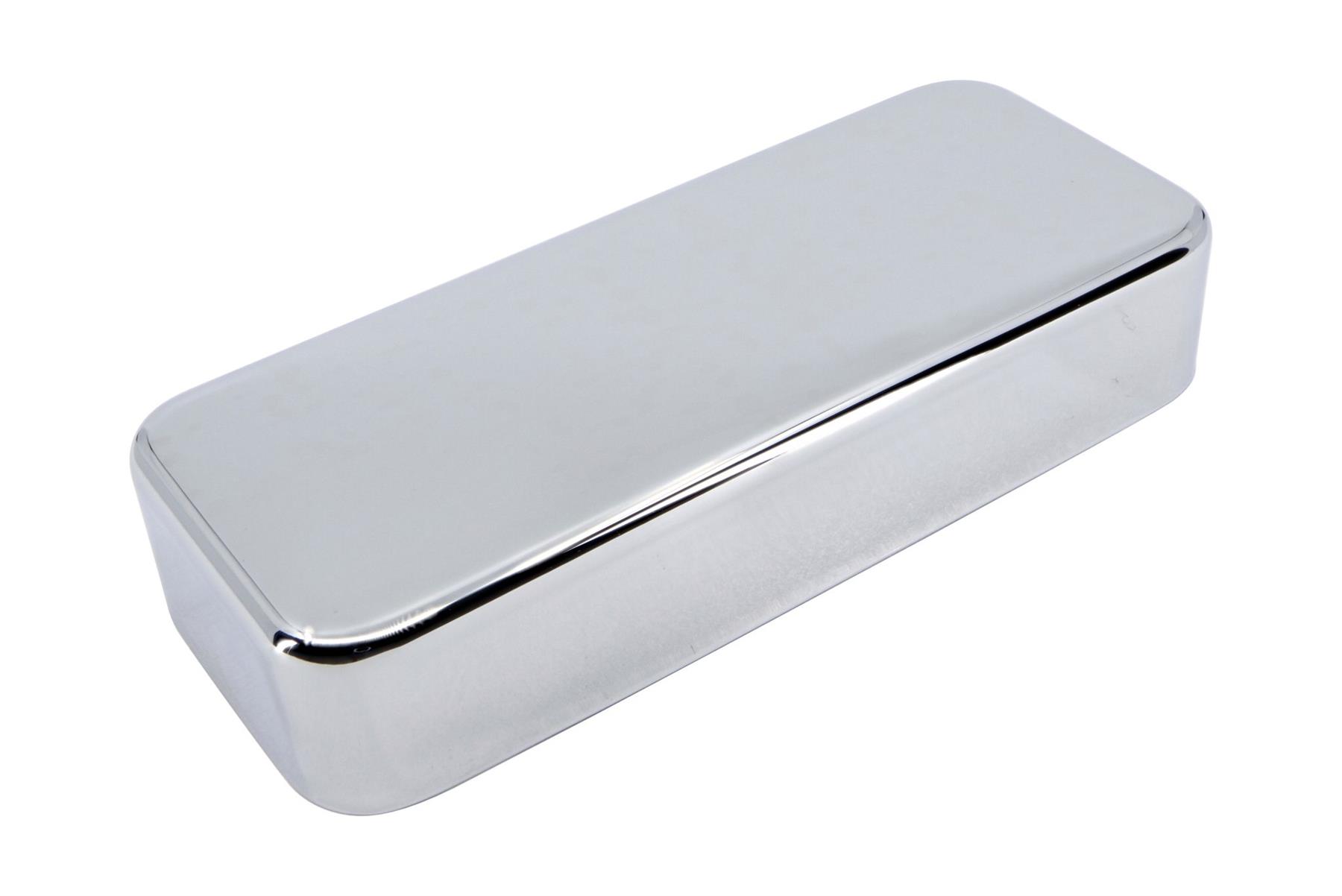 P90 soapbar guitar pickup cover *NO HOLE* Nickel Silver - Picture 3 of 6