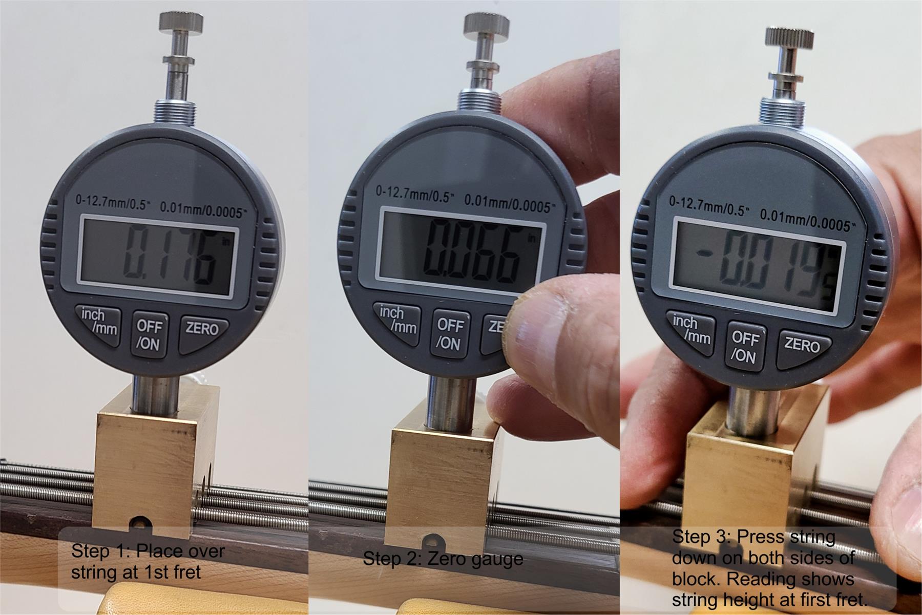 Digital Nut Slotting Gauge - Luthier Tools - Picture 7 of 11