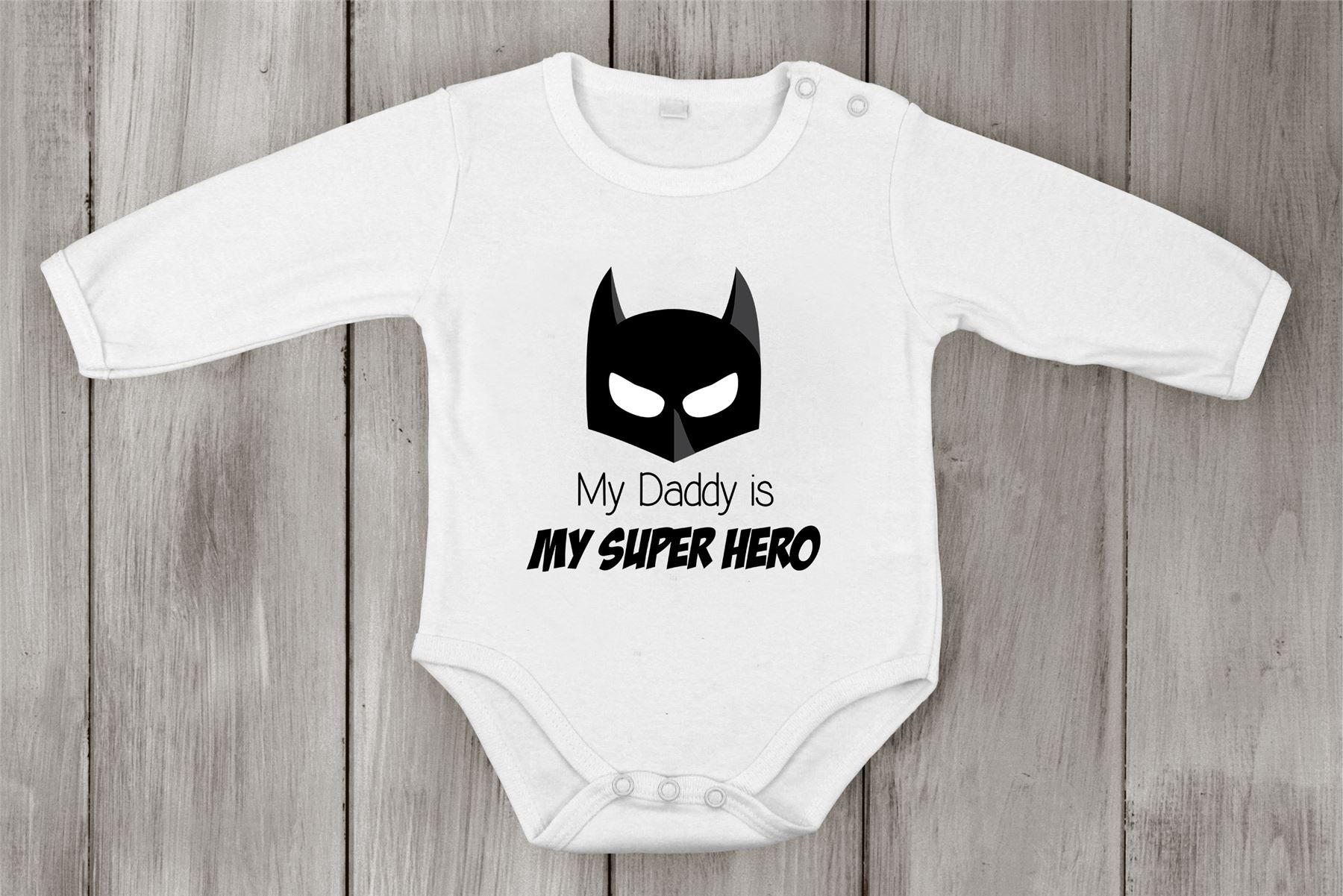 My Daddy is my superhero regalo unisex Babygrow Mono bebé mameluco ropa - Imagen 3 de 5