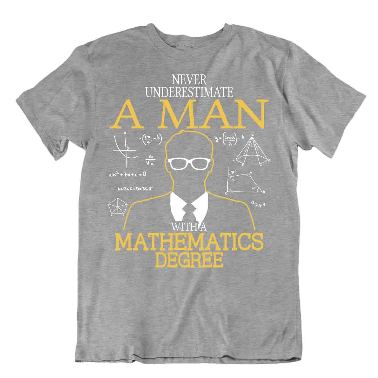 Mathematics Degree T-Shirt Geometry Pun Tee Science Teacher College Shirt - Picture 5 of 8
