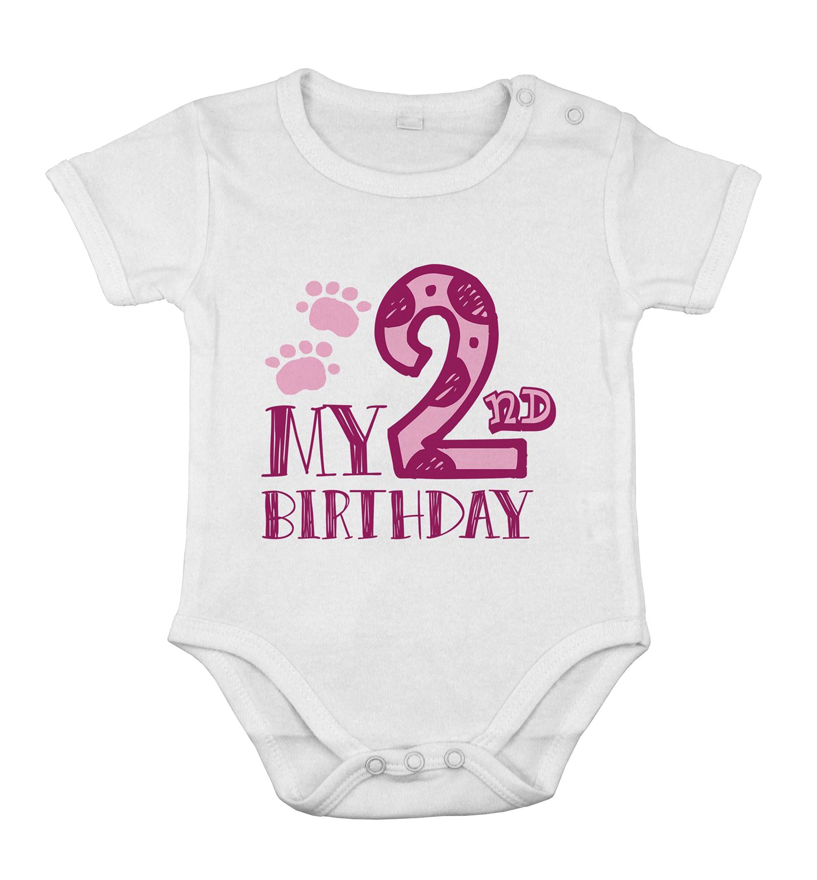My 2nd Second Birthday big girl Party one piece romper Babygrow Newborn Romper - Bild 4 von 5