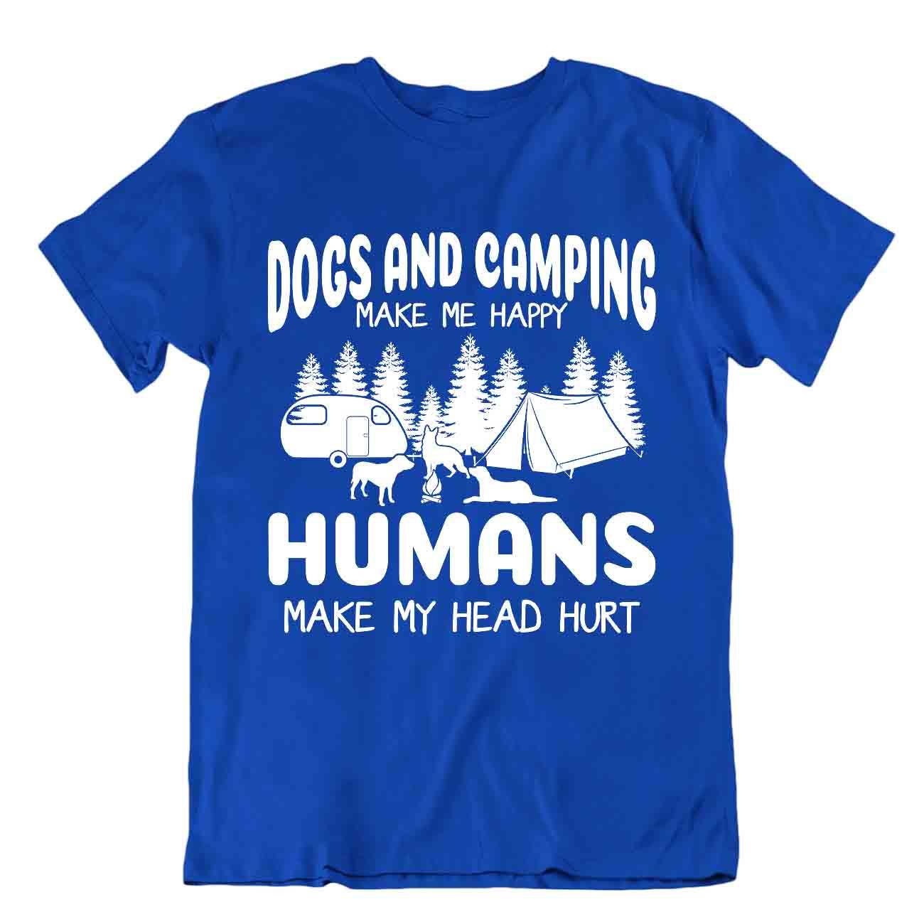 Camiseta Campamento Viaje Exterior Camiseta De Colección Regalo Adorable Divertida Al aire libre Perros Humanos Frescos - Imagen 3 de 8