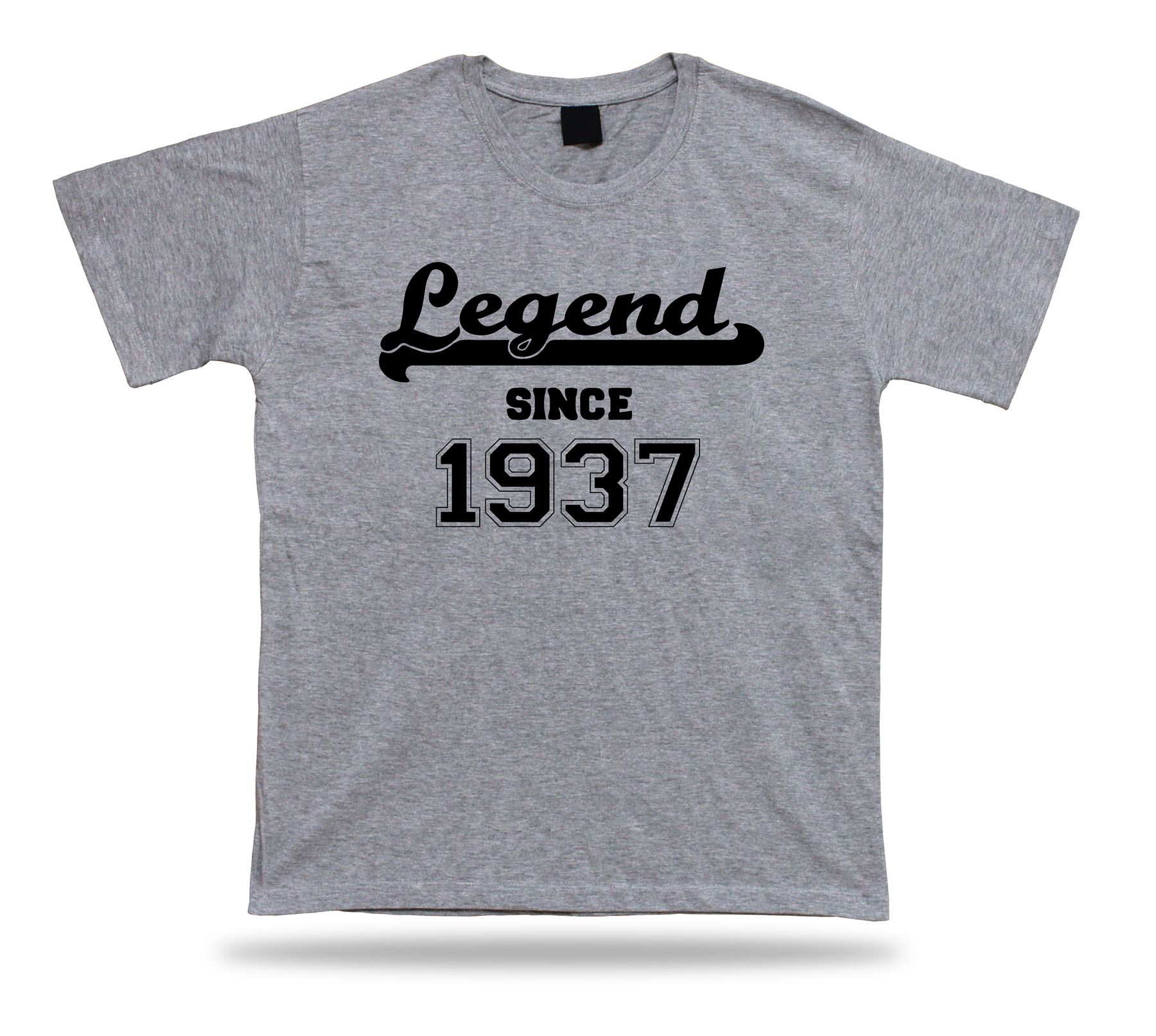 T-shirt imprimé tee Legend depuis 1937 heureux anniversaire idée cadeau unisexe - Imagen 5 de 8
