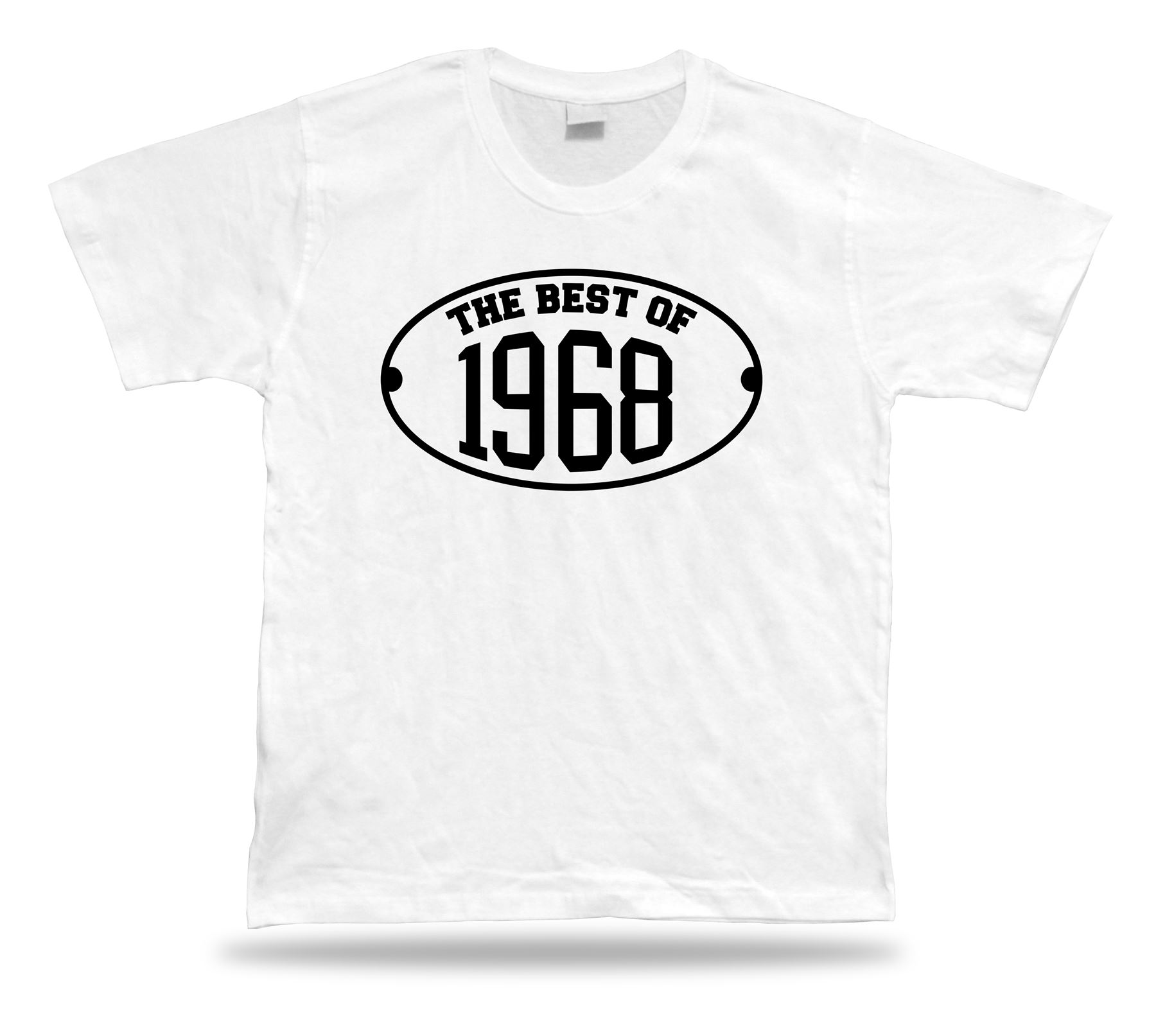 T-shirt tee Le meilleur de 1968 heureux cadeau d'anniversaire présenter unisexe - Imagen 8 de 8