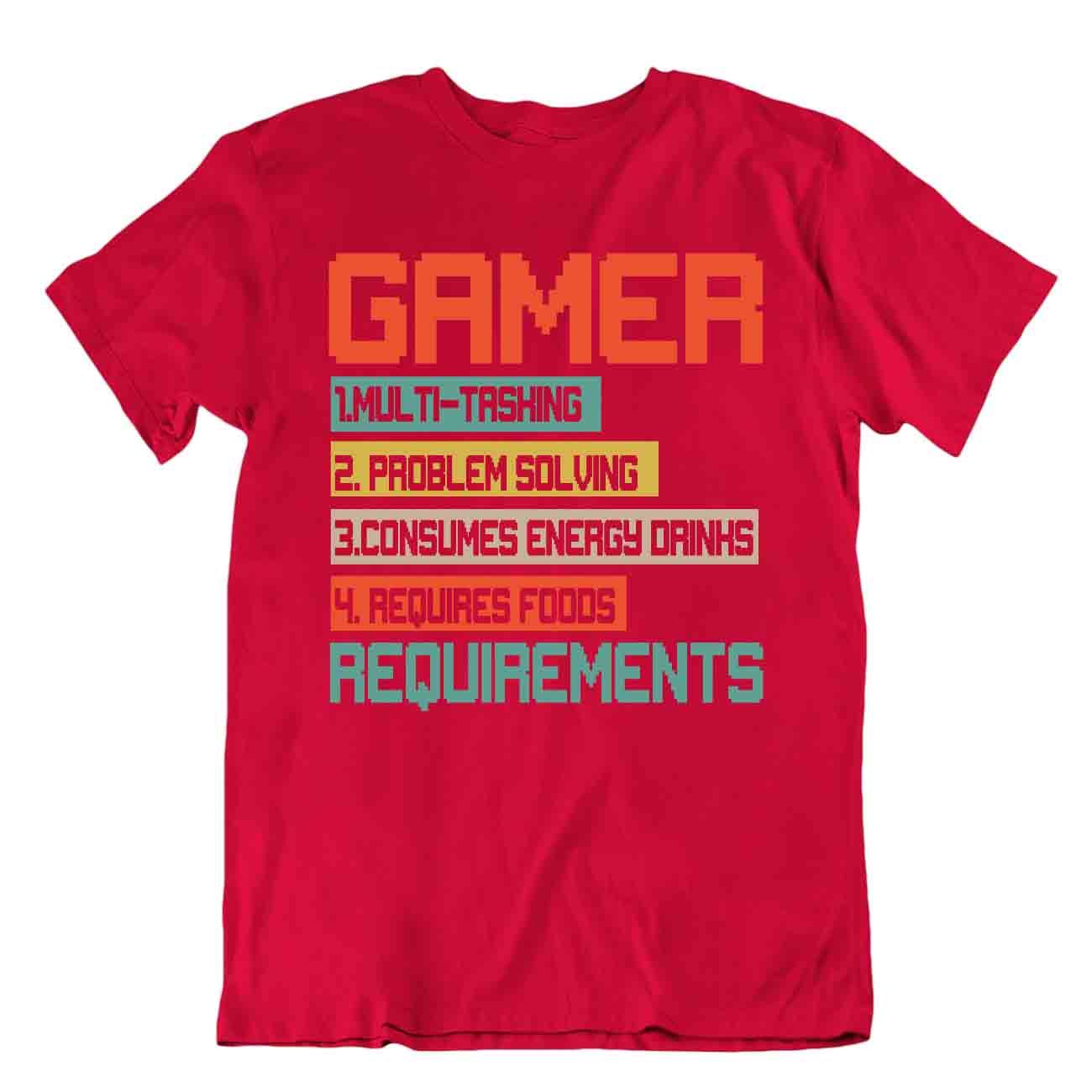 Camiseta Gamer Definición Requisitos Humor Camisa Novedad Ciencia Camiseta - Imagen 7 de 8