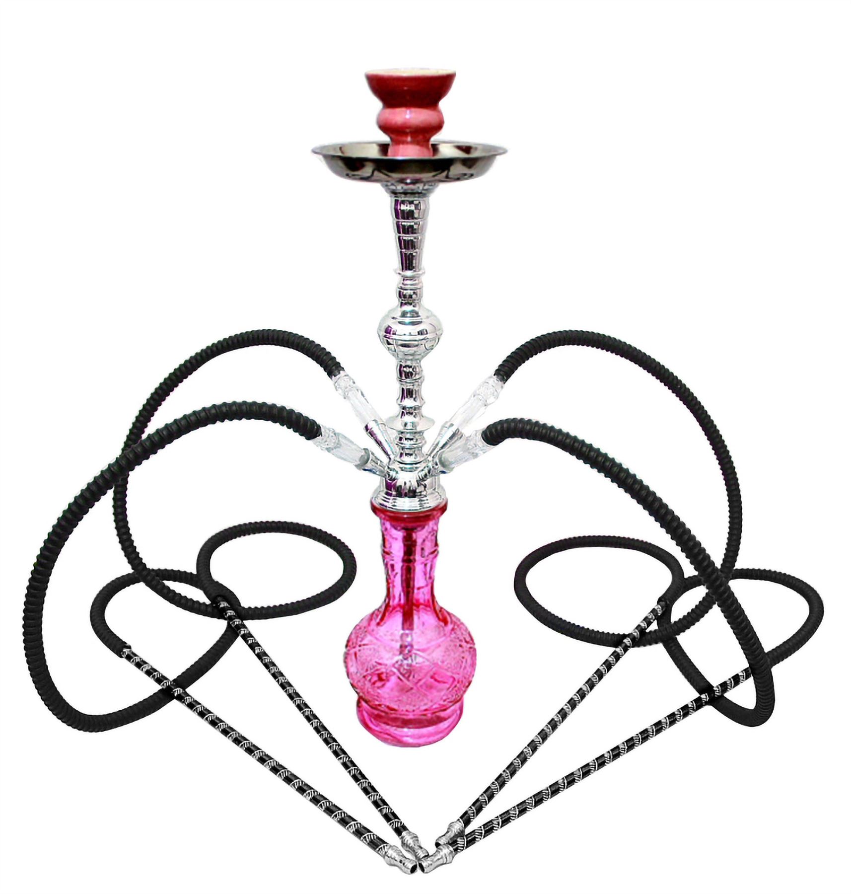 4 hose Pink Flakes hookah sale wholesale best buy purchase cheap cool