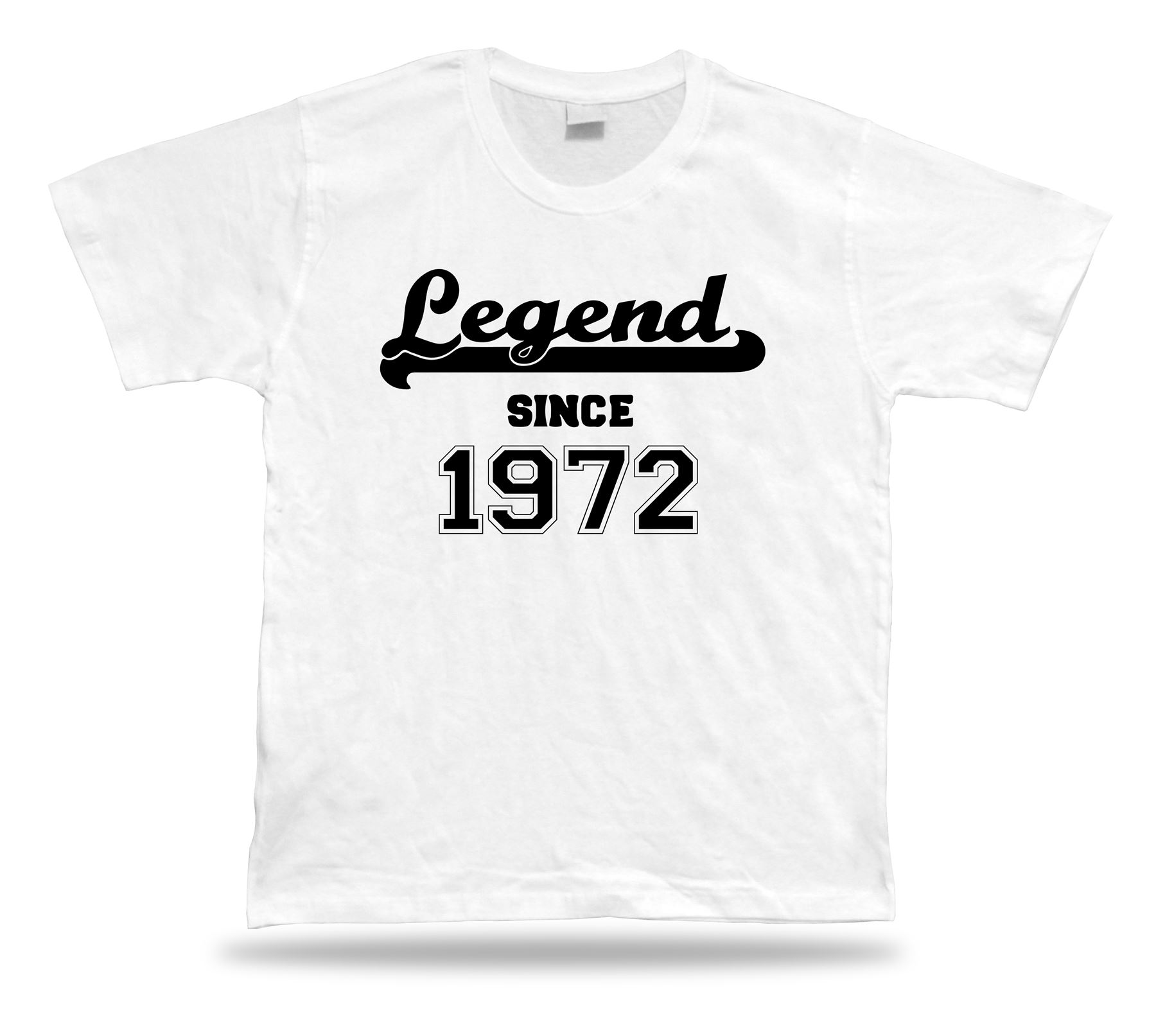 T-shirt imprimé tee Legend depuis 1972 heureux anniversaire idée cadeau unisexe - Imagen 8 de 8