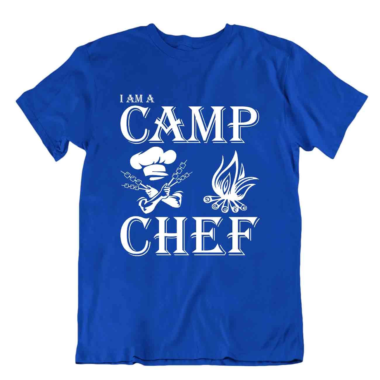 Camping Outside Trip T-Shirt Tee Cool Vintage Gift Cute Funny Outdoor Fresh Chef - Picture 3 of 8