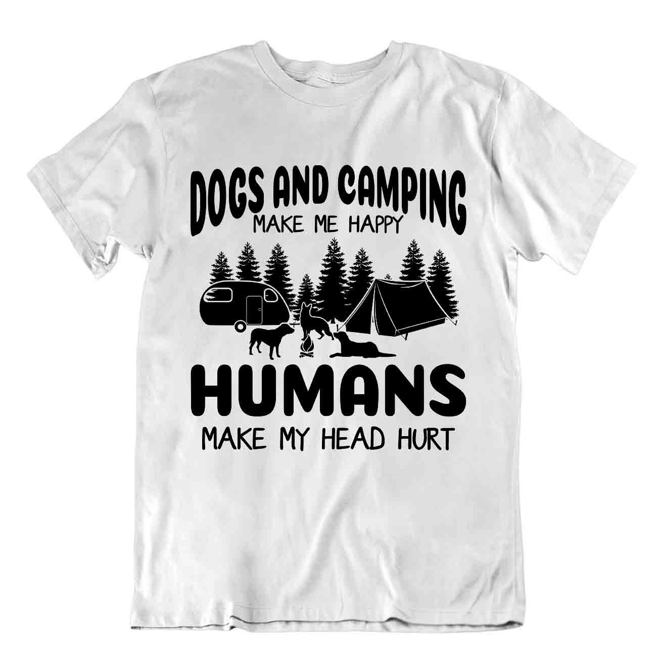 Camiseta Campamento Viaje Exterior Camiseta De Colección Regalo Adorable Divertida Al aire libre Perros Humanos Frescos - Imagen 8 de 8