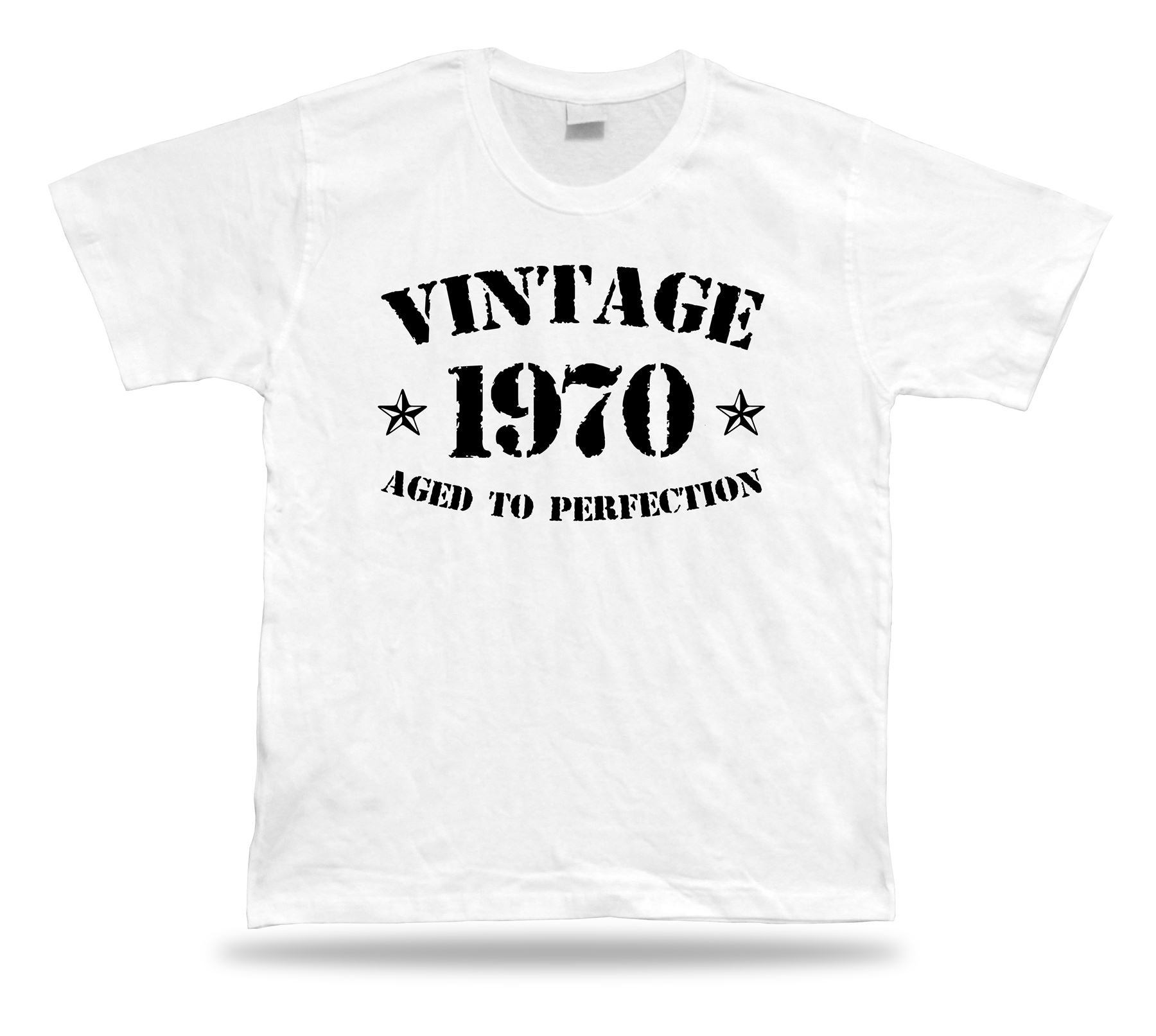 Bedruckte T-Shirt Abschlag Jahrgang 1970 gealtert Perfektion Geschenk Geburtstag - Bild 8 von 8