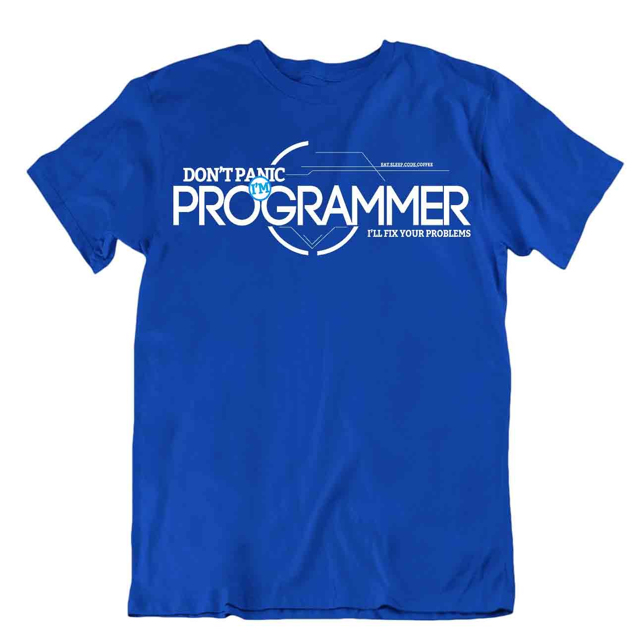 Panique Programmeur T-Shirt Codeur Vie Tee Ordinateur Tshirt Cadeau Chemise - Picture 3 of 8