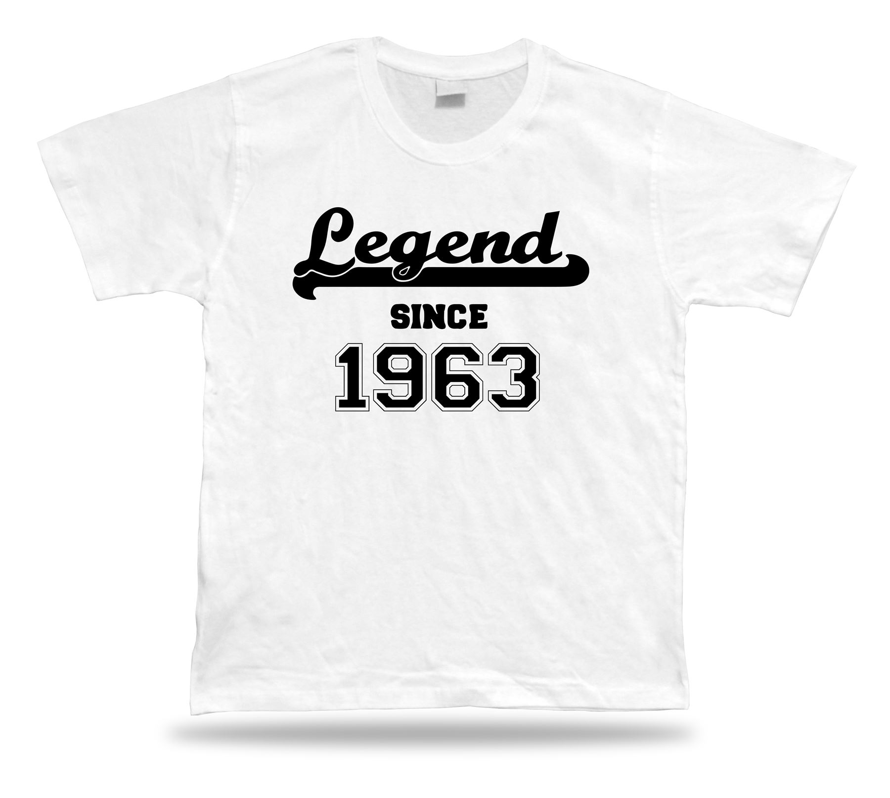 T-shirt imprimé tee Legend depuis 1963 heureux anniversaire idée cadeau unisexe - Imagen 8 de 8