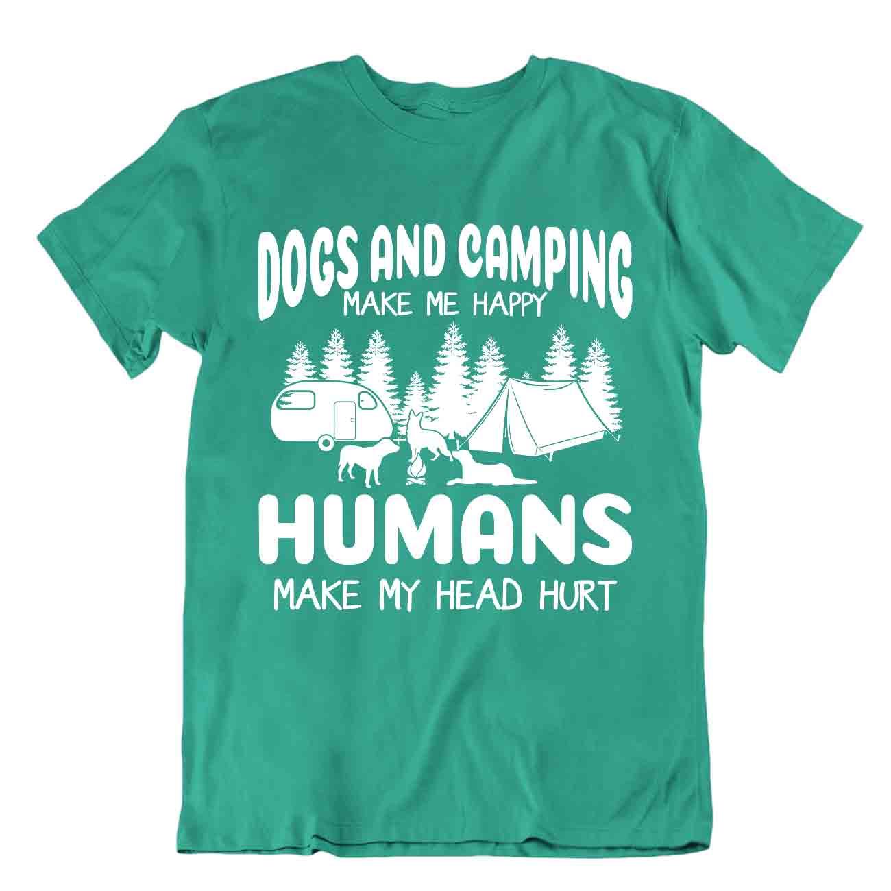 Camiseta Campamento Viaje Exterior Camiseta De Colección Regalo Adorable Divertida Al aire libre Perros Humanos Frescos - Imagen 4 de 8