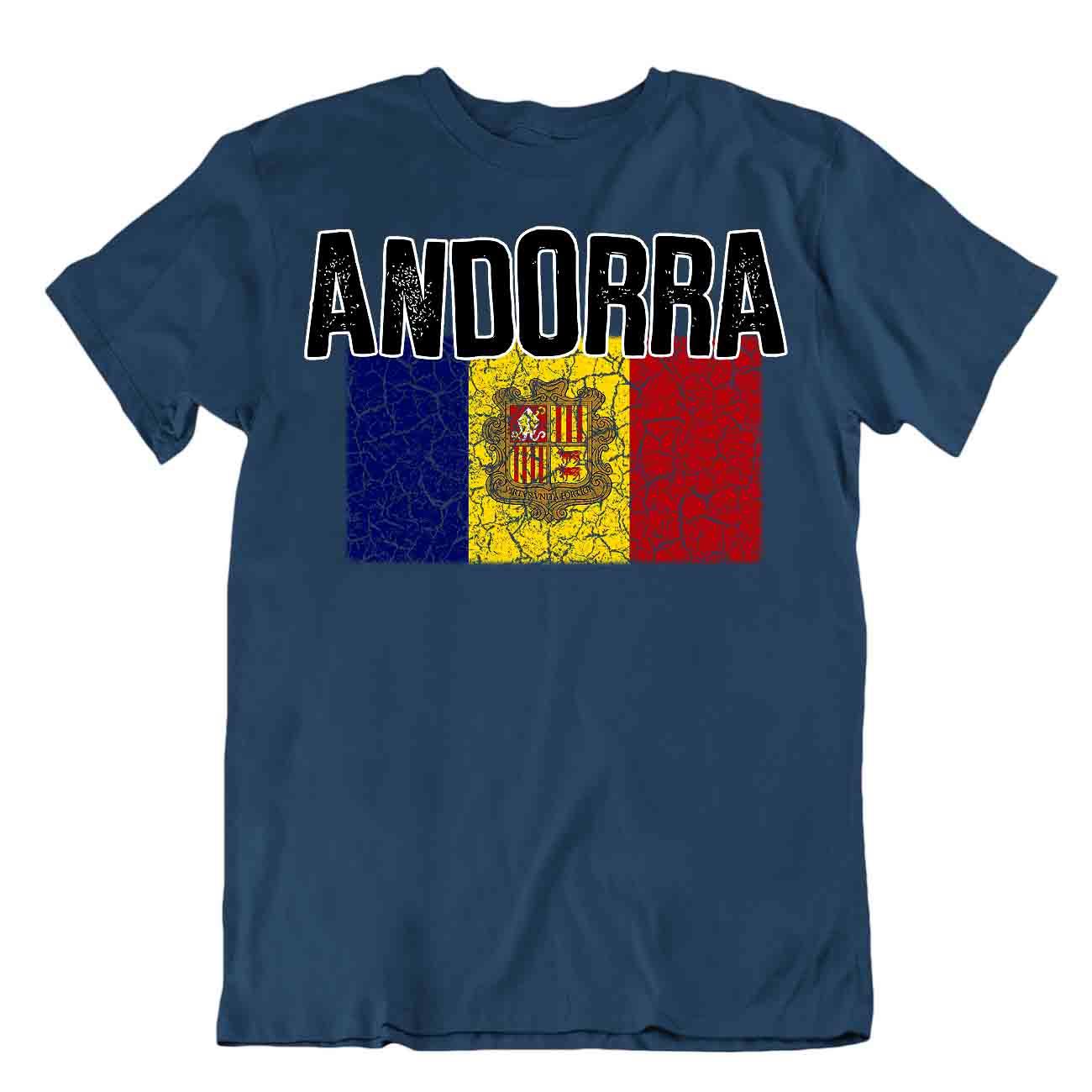 Flagge T-Shirt Andorra Mode Land Souvenir Geschenk T-Shirt Stolz Logo - Bild 6 von 8
