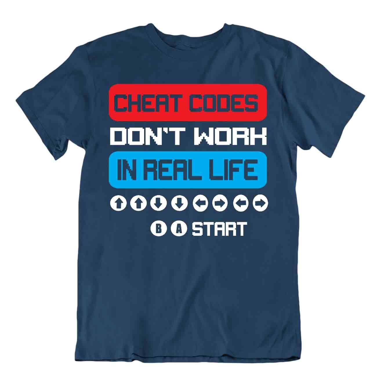 Camiseta Códigos de trucos Don't Work In Real Life Jugador Humor Broma Camiseta - Imagen 6 de 8