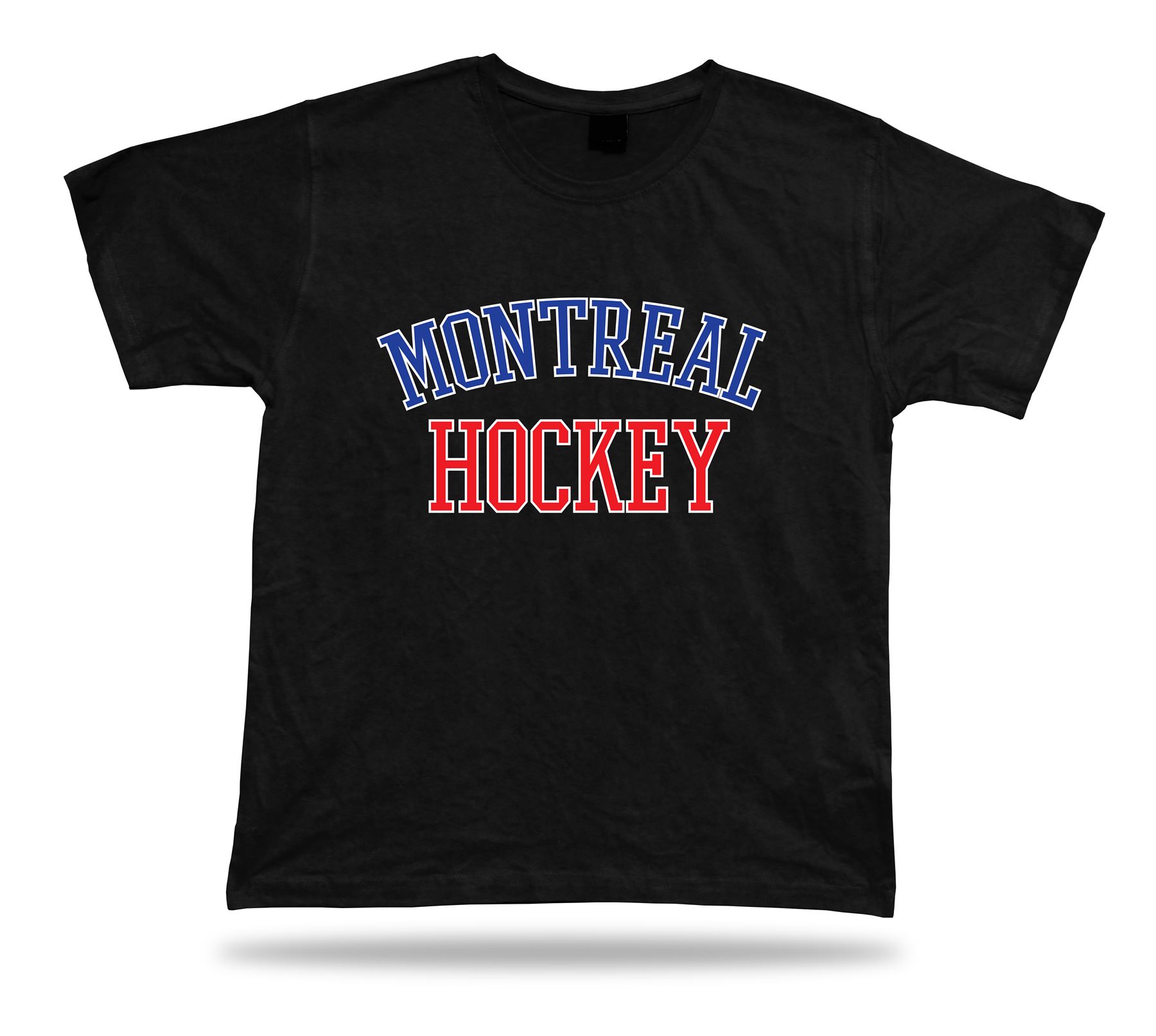 MONTREAL HOCKEY tshirt tee blue white red CANADA ice apparel winter