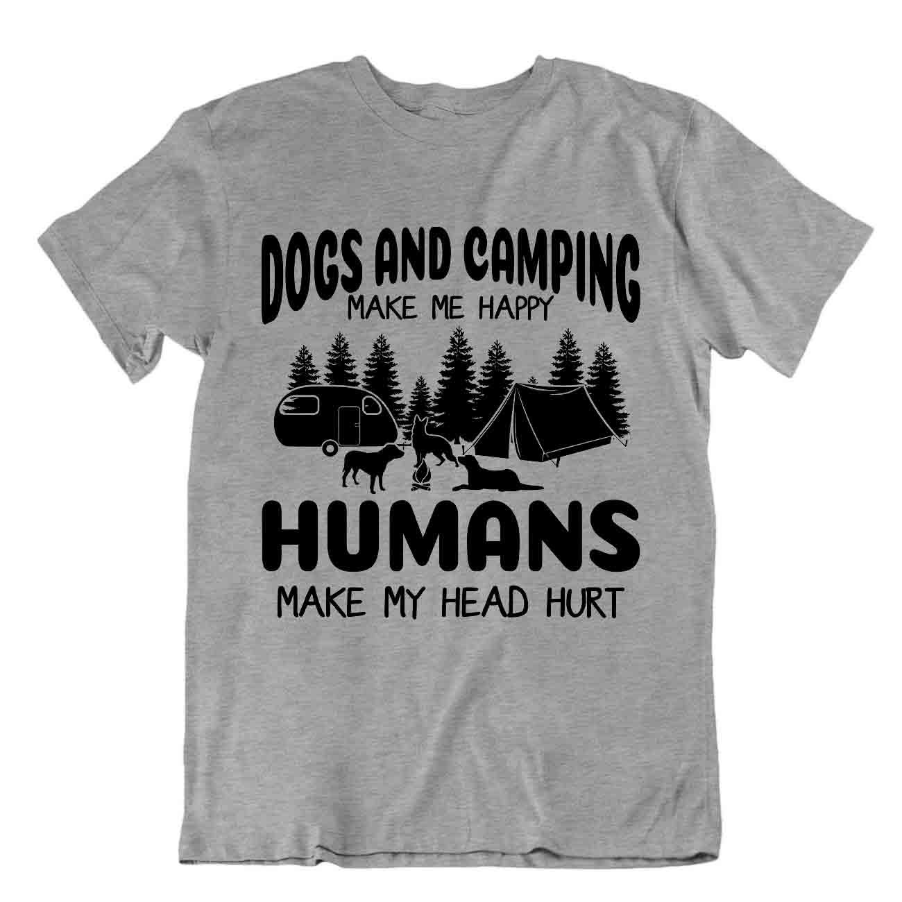 Camiseta Campamento Viaje Exterior Camiseta De Colección Regalo Adorable Divertida Al aire libre Perros Humanos Frescos - Imagen 5 de 8